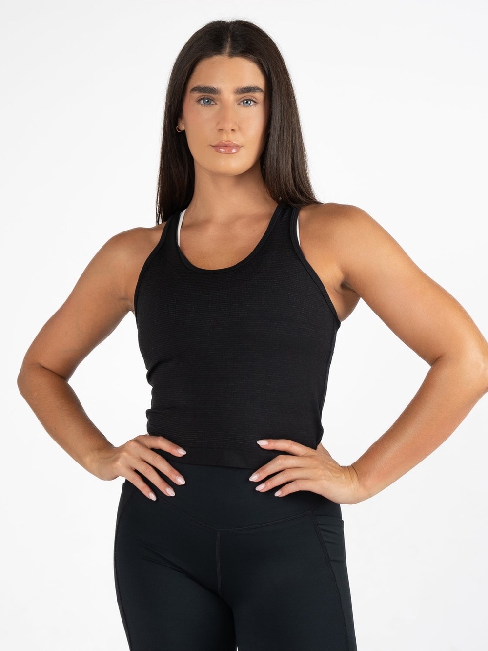 Senita Essential Short Seamless Tank - Black